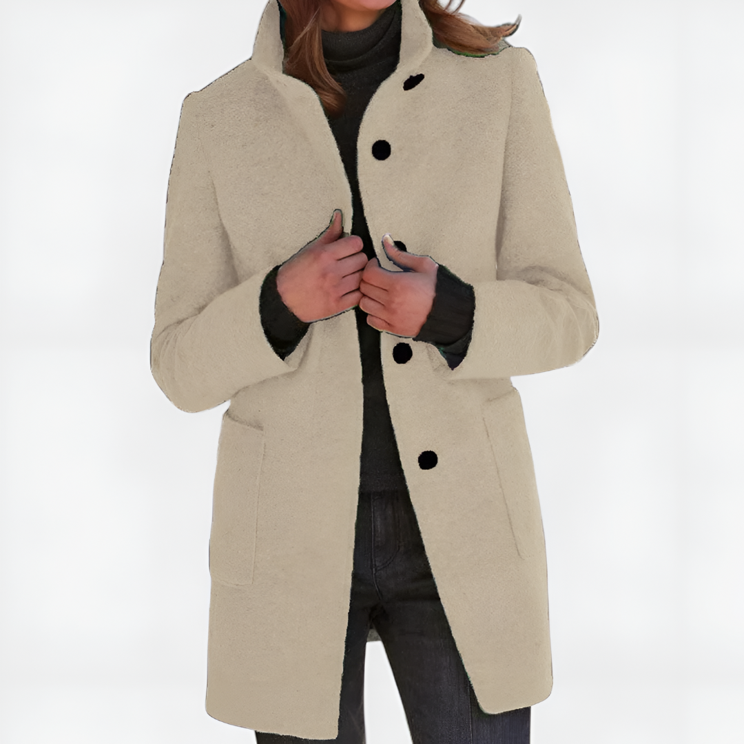 Elle | Klasický kabát z vlněné směsi