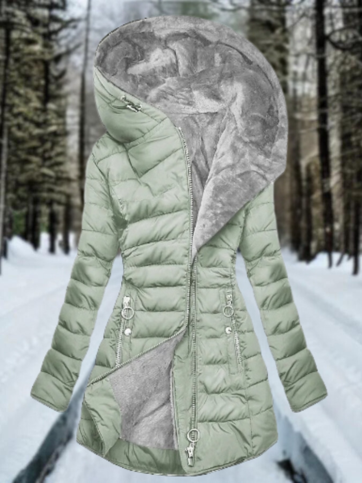 Vela - Teplý chlupatý kabát pro ženy