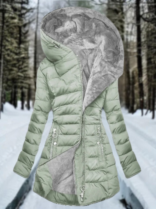 Vela - Teplý chlupatý kabát pro ženy