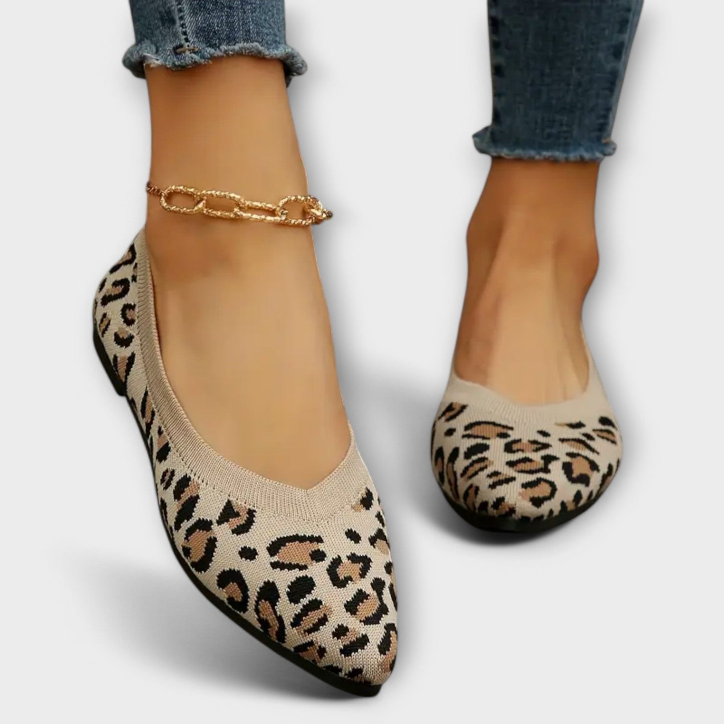 Špičaté flats s leopardím vzorem