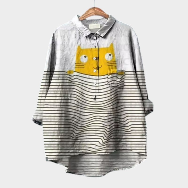 Christina | Prémiová blůza s květinovými vzory