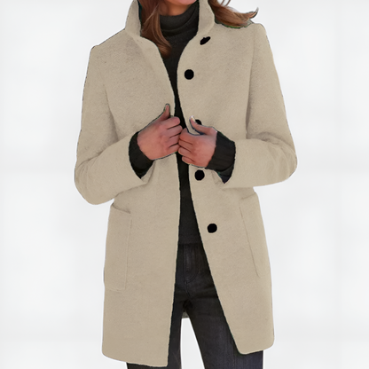 Elle | Klasický kabát z vlněné směsi