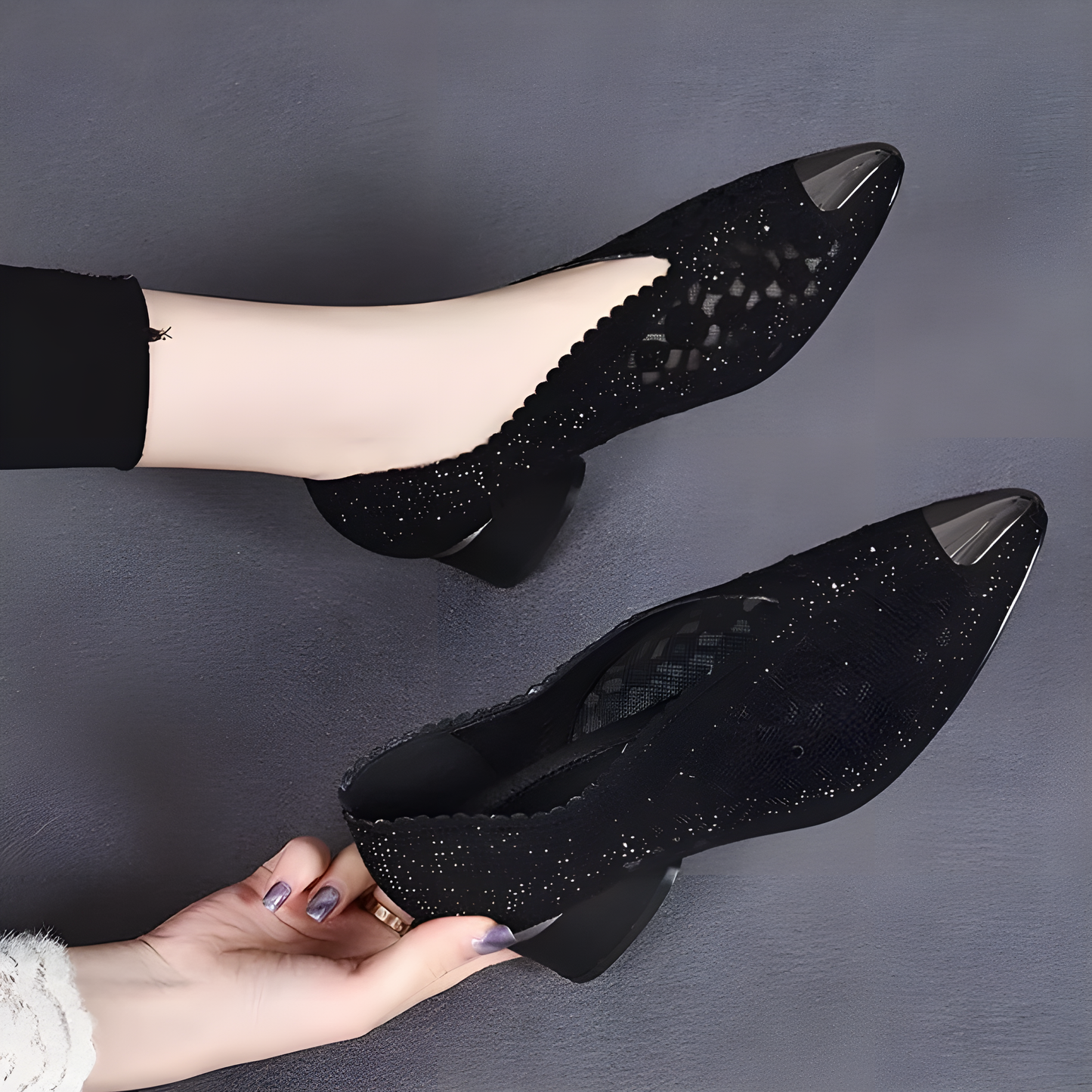 Lunette – Elegantní prodyšné lodičky na stabilním podpatku