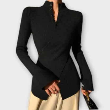 Elegantní pletený svetr z bavlny