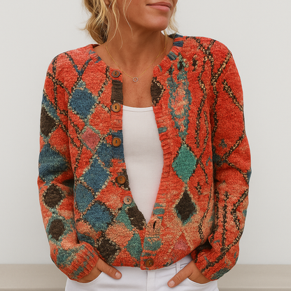 Alina - Dámský květinový cardigan