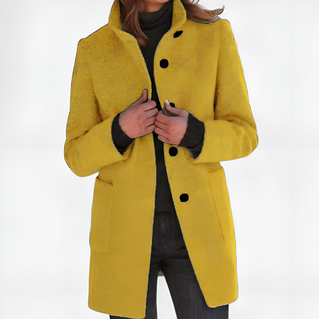 Elle | Klasický kabát z vlněné směsi